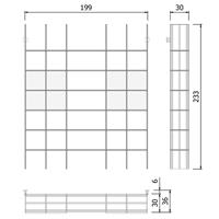 Mas 35 Servetto modular aluminium bookcase - white aluminium-white opale 3